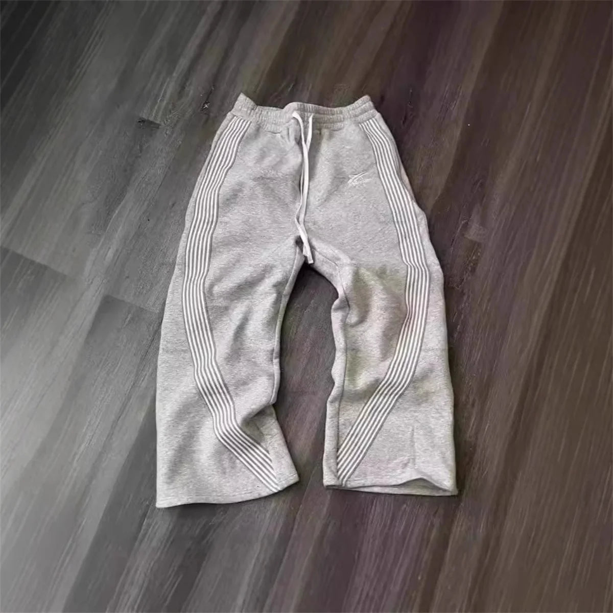 Casual Loose Straight Leg Pants Striped