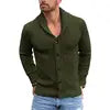 Mens Knitted Cardigan Sweaters Coat Men Casual Long Sleeve Buttons Sweaters Male V-Neck Elegant Mens Clothing
