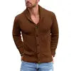 Mens Knitted Cardigan Sweaters Coat Men Casual Long Sleeve Buttons Sweaters Male V-Neck Elegant Mens Clothing
