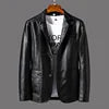 Custom Logo Wholesale Korean Fashion Autumn Mens Clothing Casual PU Leather Slim Motorcycle Coats Plus Size Jackets