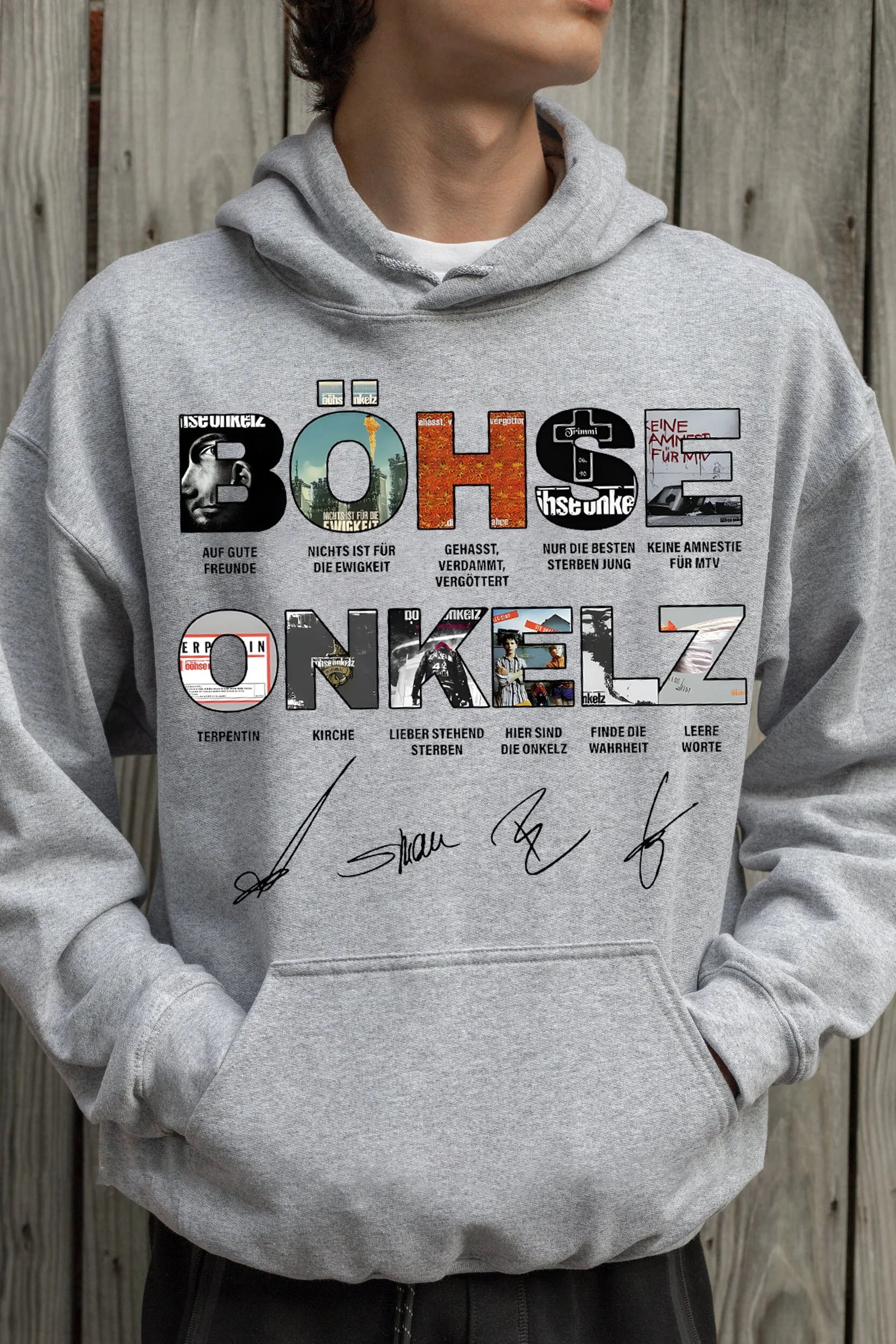 Böhse Onkelz Printed Hoodies Vintage 90s Bohse Onkelz Heavy Rock Hoodies Oversized Women Men Pullover Hoodies Streetwear Hoodies