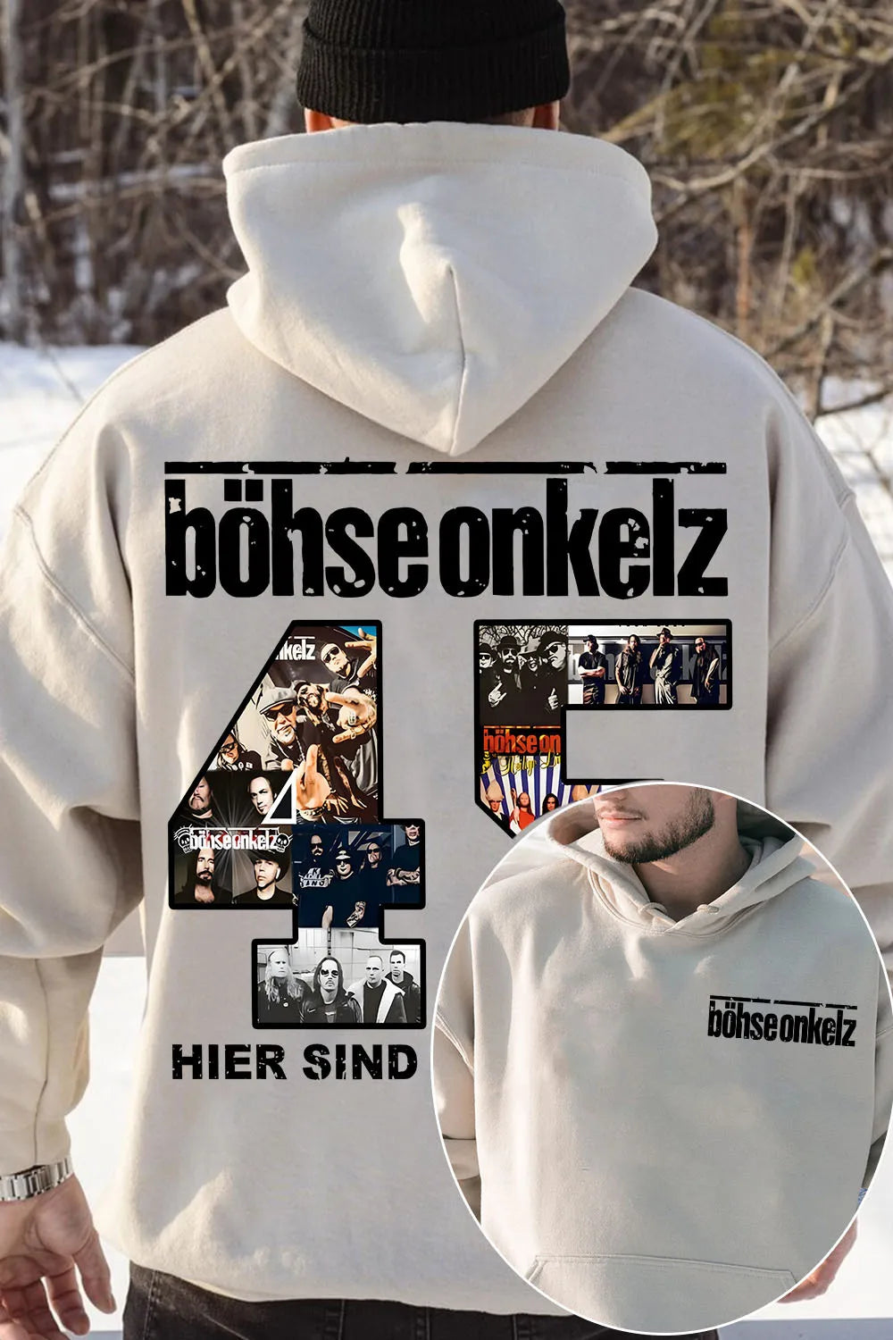 Böhse Onkelz Printed Hoodies Vintage 90s Bohse Onkelz Heavy Rock Hoodies Oversized Women Men Pullover Hoodies Streetwear Hoodies