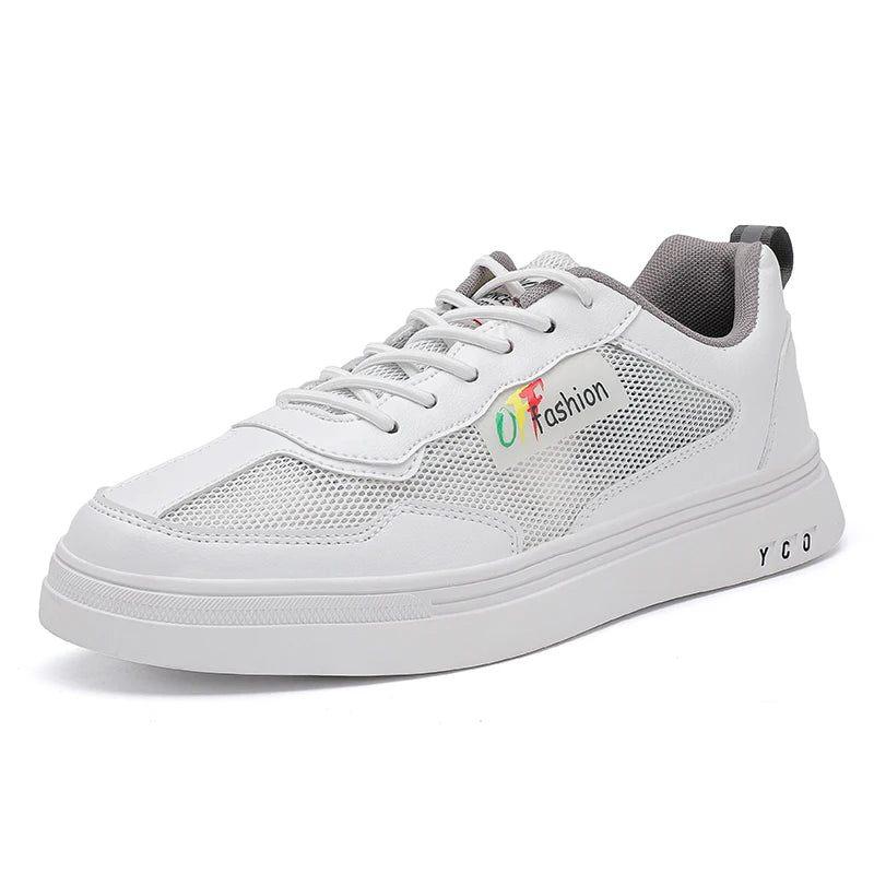 Men's Board Shoes with Breathable Soft Soles Low Heel Round Toe New Style Lace-up High-quality All-season Model Vulcanized Shoes