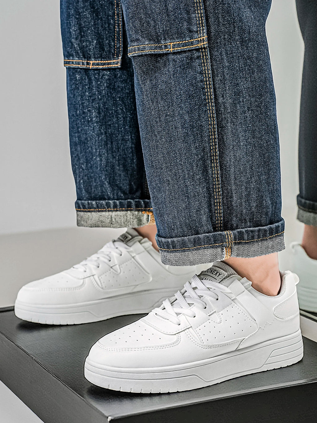Fashionable sports shoes - skate shoes. Low-top lace-up shoes with a school style and street style, suitable for daily outdoor