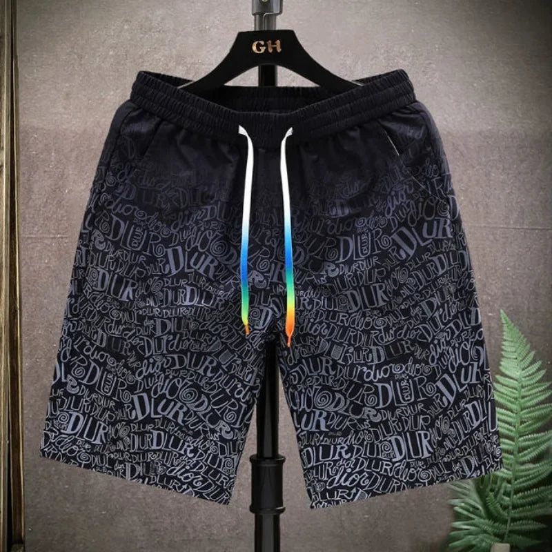 Shorts for Men Anime Graphic Board Man Short Pants Beach in Bulk with Ice Elastic Personalizate Fashion Streetwear New Pant 2025