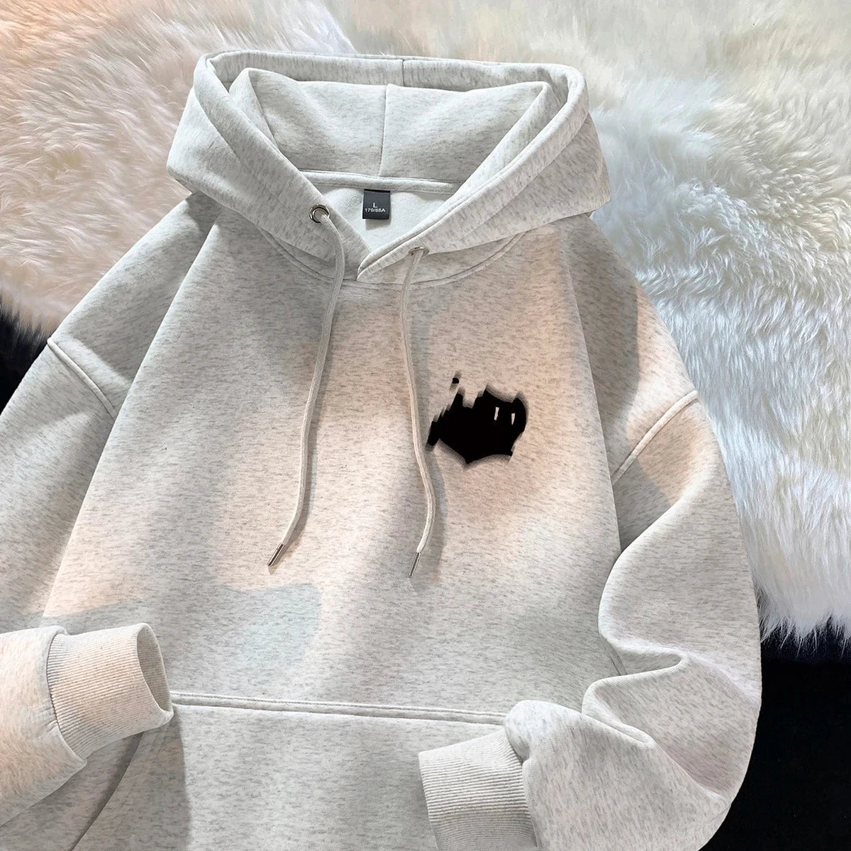 Hoodie Men's Trendy Brand Versatile Hong Kong Style High Street American Printed Top Autumn and Winter Coat Streetwear Anime