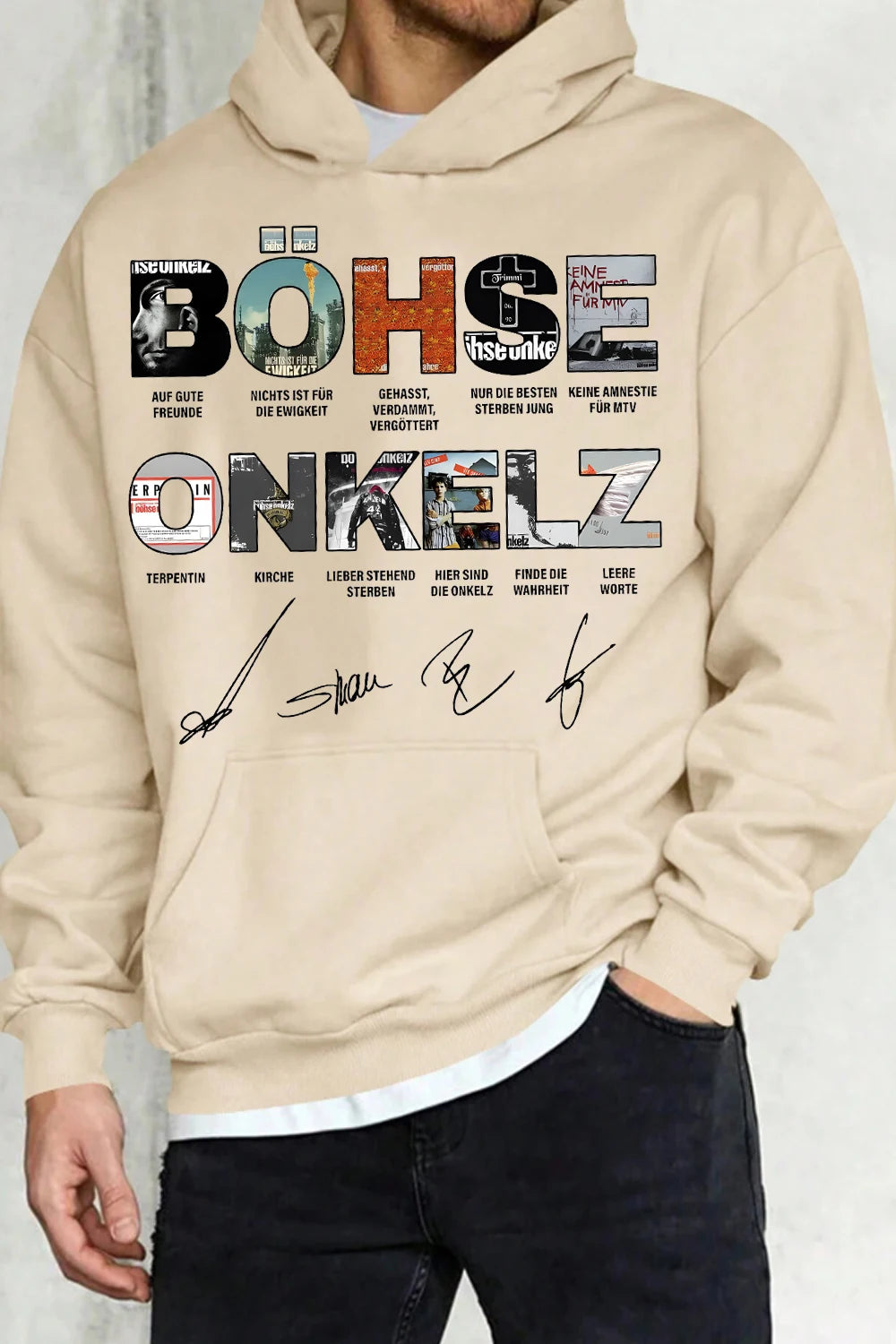 Böhse Onkelz Printed Hoodies Vintage 90s Bohse Onkelz Heavy Rock Hoodies Oversized Women Men Pullover Hoodies Streetwear Hoodies
