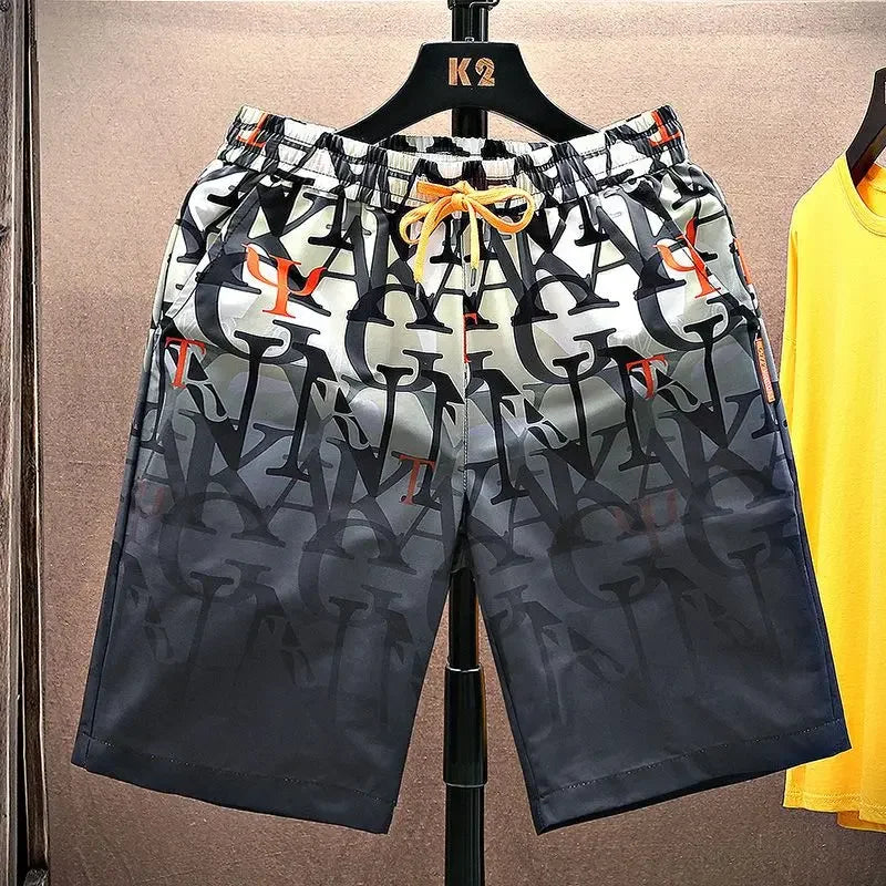 Shorts for Men Anime Graphic Board Man Short Pants Beach in Bulk with Ice Elastic Personalizate Fashion Streetwear New Pant 2025