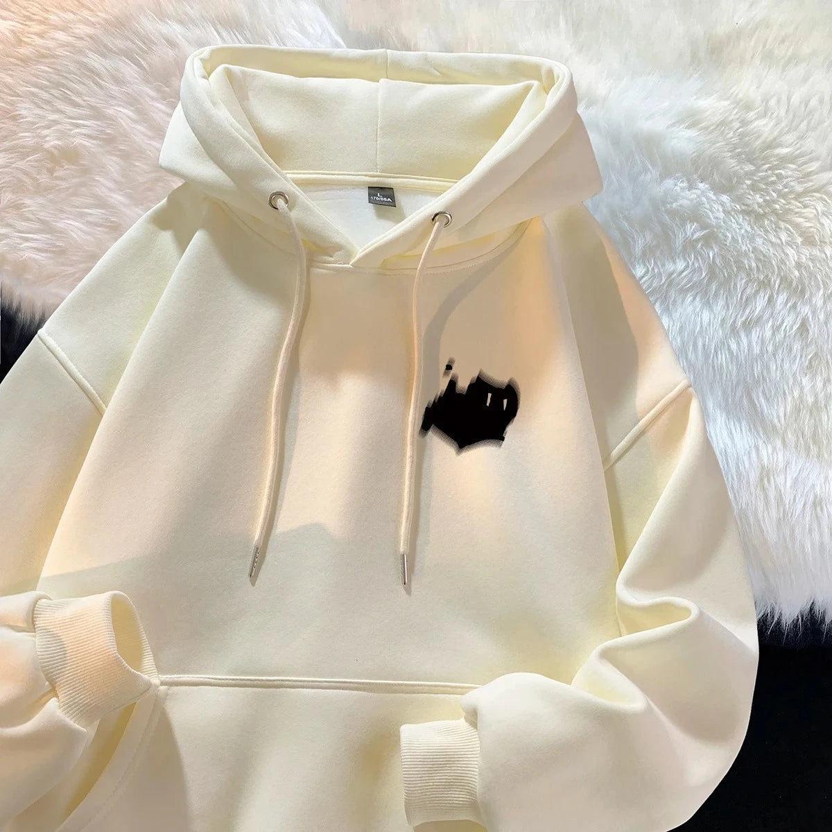 Hoodie Men's Trendy Brand Versatile Hong Kong Style High Street American Printed Top Autumn and Winter Coat Streetwear Anime