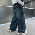 Boys' pants in spring and autumn, middle-aged and middle-aged, boys' jeans, handsome and versatile, boys' pants, casual