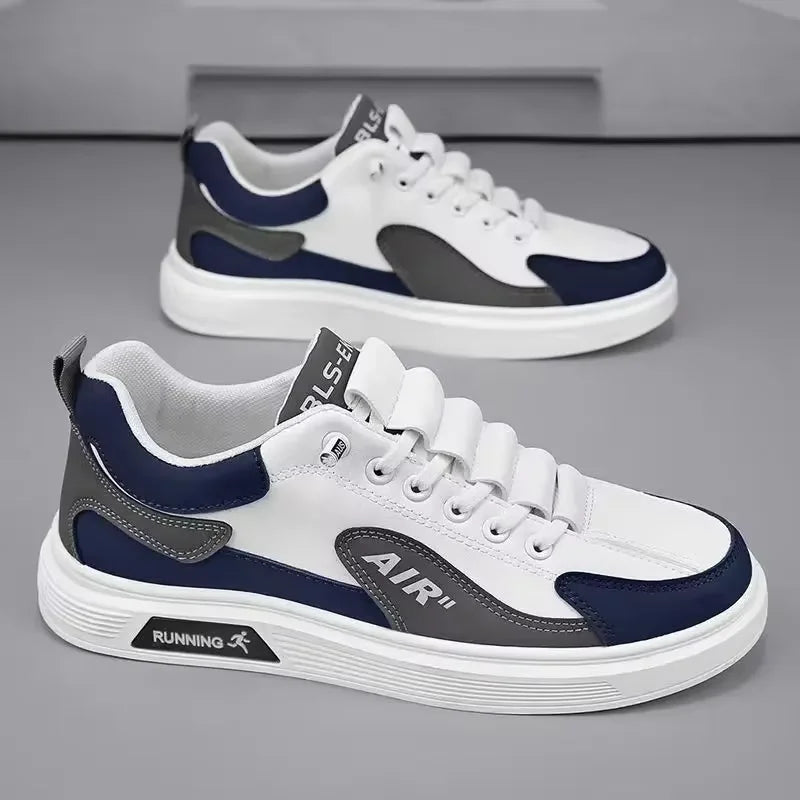 Spring and Autumn 2025 new luxury handsome men's shoes leather low-top fashion trend running sports men's casual trend shoes
