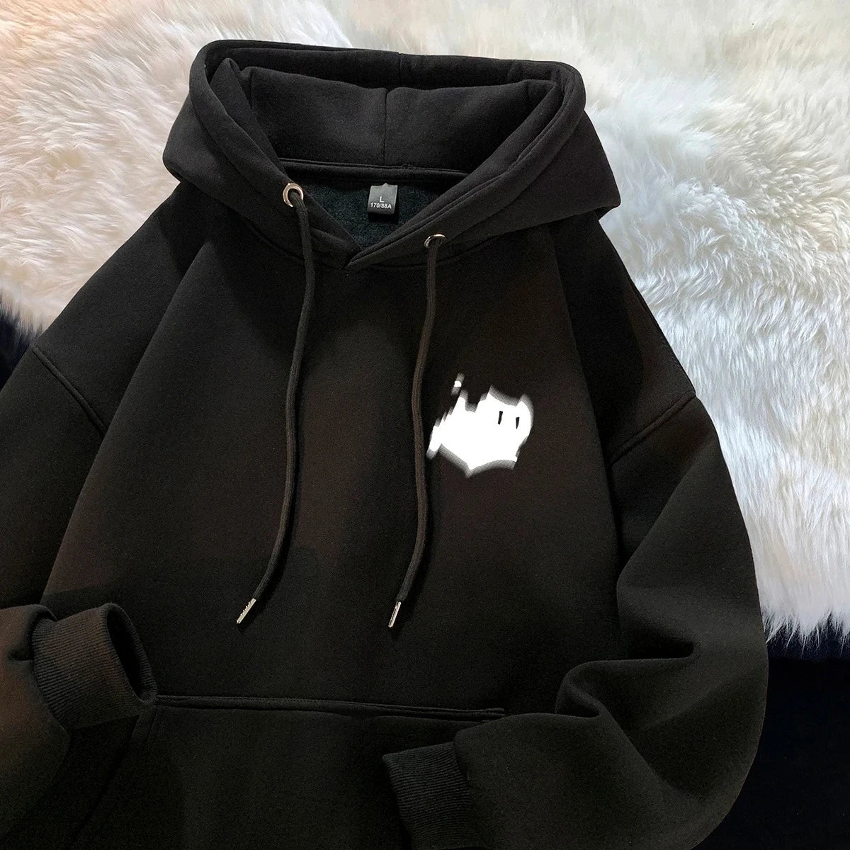 Hoodie Men's Trendy Brand Versatile Hong Kong Style High Street American Printed Top Autumn and Winter Coat Streetwear Anime