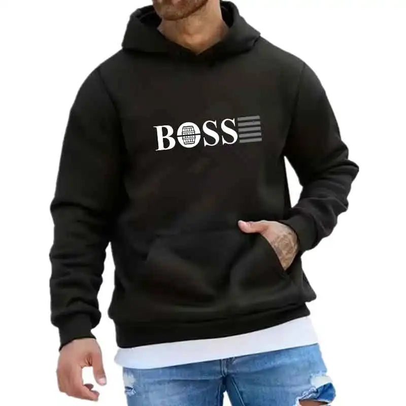 Hooded sweatshirt for outdoor sports and jogging Fashionable hooded tops men's casual street clothing Unisex clothing for spring