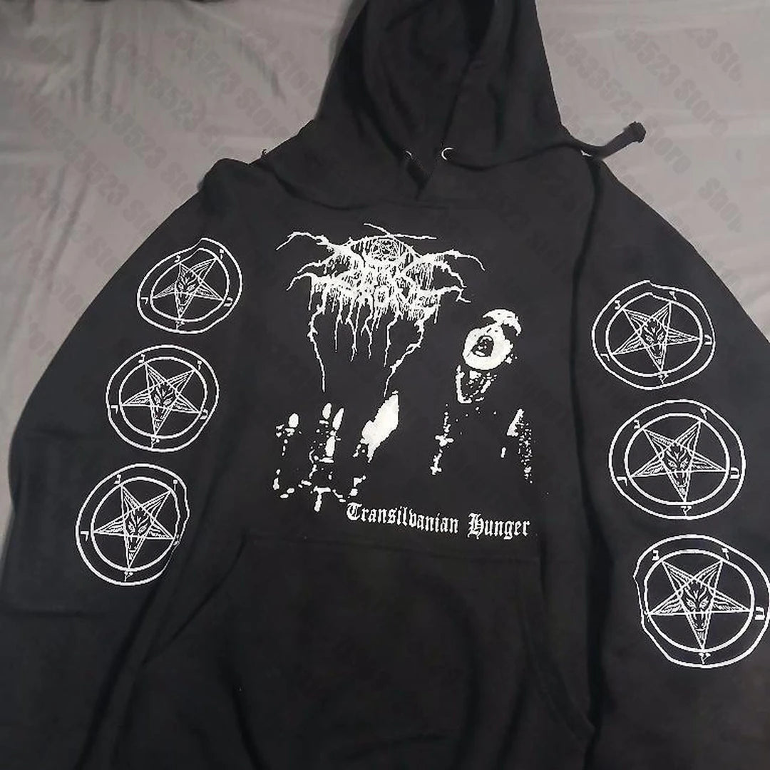 Gothic Punk Hoodies Y2k style Vintage Letter Graphic Print Hoodies Gothic E-girls Print Hoodies 2000s Winter Sweatshirts Hoodies